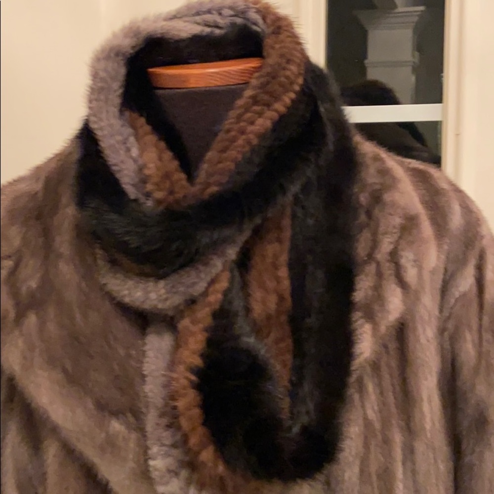 Genuine Mink Fur Infinity Scarf - Picture 2 of 8